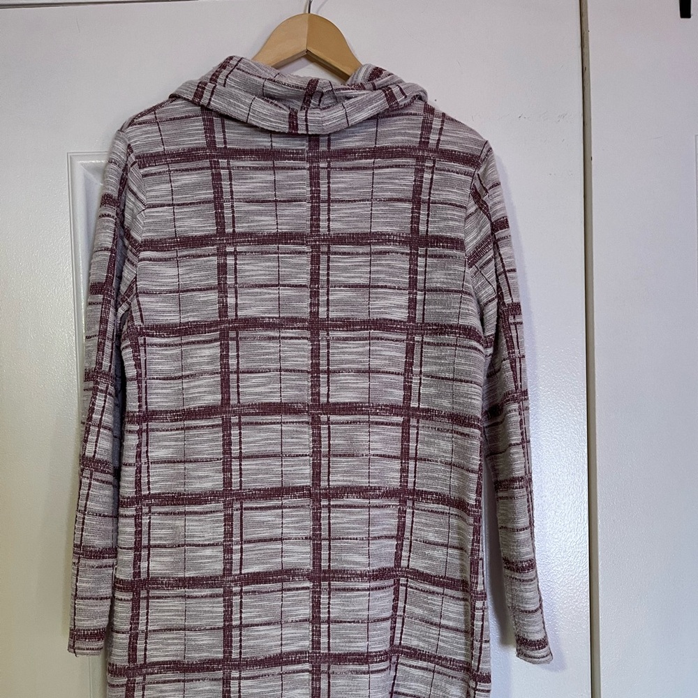 The Limited Maroon and White Plaid Top